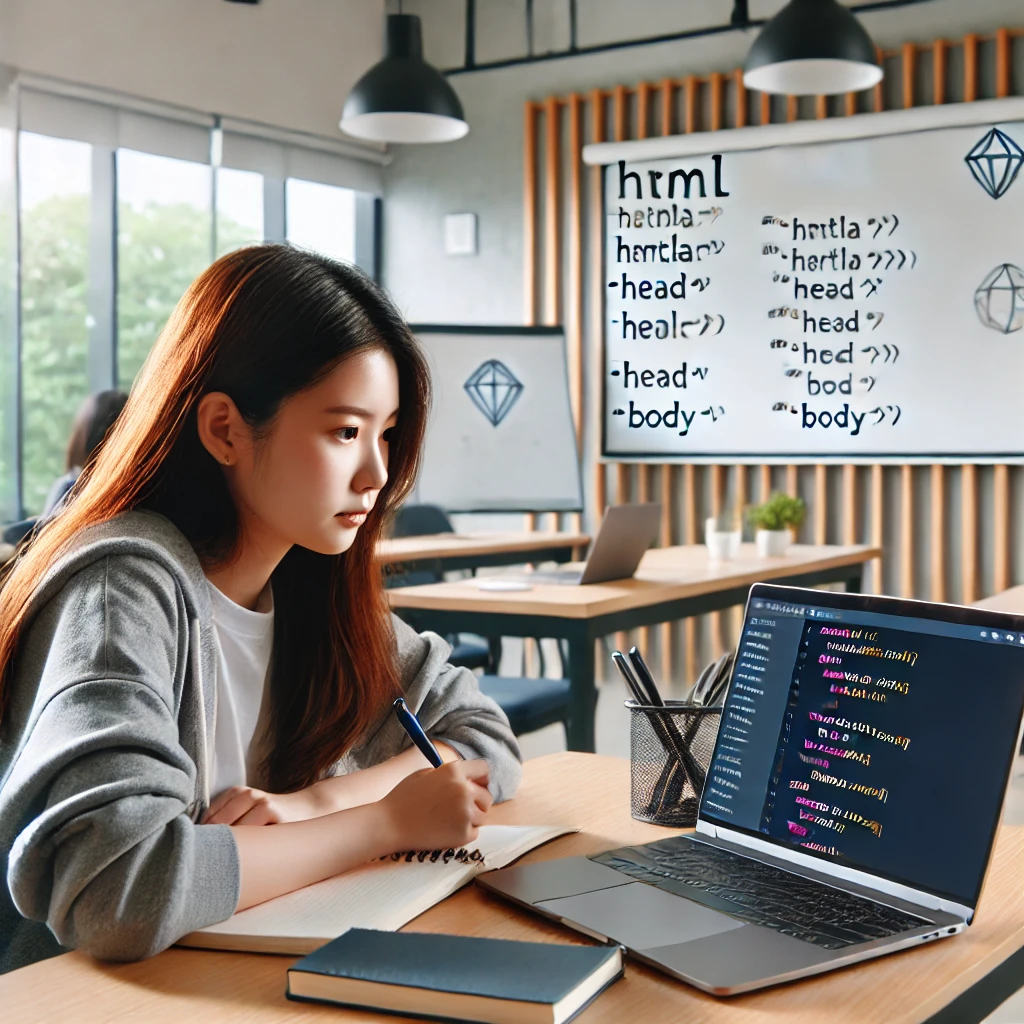 html 를 공부하는 모습